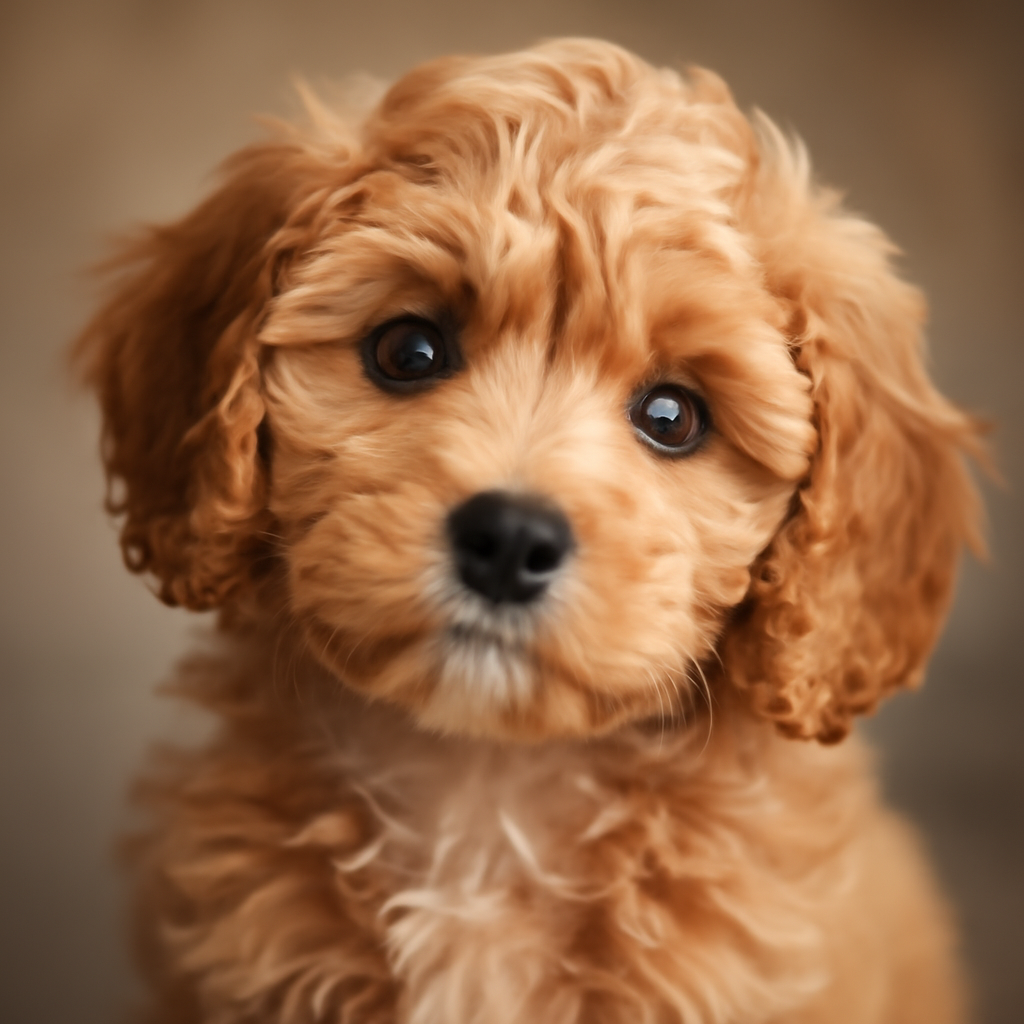 Cavapoo-valp aprikos